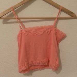 Pink Lace Crop Top/Bralette